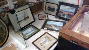 A quantity of framed and glazed watercolours