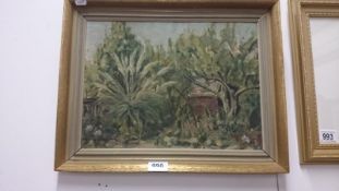 A framed oil on board Pampas Grass by Lincolnshire Society artist Rosa Woodliffe,