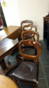 A set of 4 mahogany dining chairs