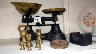 A set of scales and weights