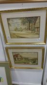 A pair of framed and glazed watercolours signed C Gerring