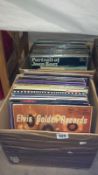 2 boxes of LP records including Jazz, folk, swing,