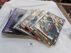 Approximately 35 Marvel comics including X Men, Captain America 245, 296, Weapon X,