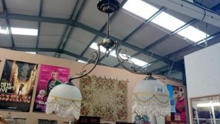 A twin lamp ceiling light