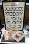 2 sets of framed and glazed cigarette and others