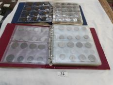 2 albums of UK and foreign coins