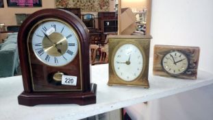3 mantel clocks