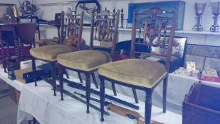 3 inlaid bedroom chairs