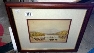 A framed and glazed water colour