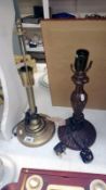 2 table lamp bases