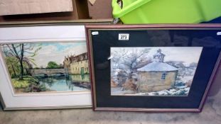 2 framed and glazed watercolours