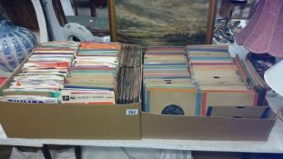 A large collection of 45 rpm records