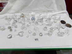 A large collection of glass animals etc (2 trays)