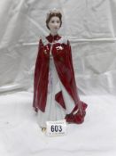 A Royal Worcester figurine on celebration of the Queen's 80th Birthday,