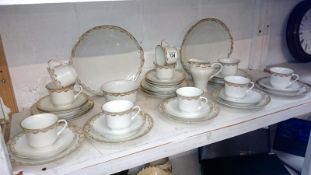 38 pieces of gold decorated tea ware