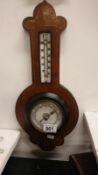 An inlaid barometer