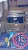 A box of heavy metal LP records including Kiss, Iron Maiden, AC-DC etc
.
10 records chosen at