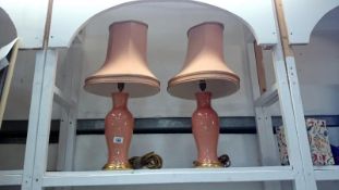 A pair of table lamps