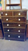 A 2 over 4 chest of drawers