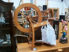 A spinning wheel with accessories