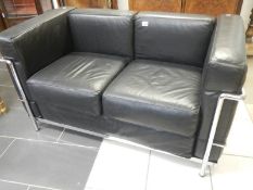 A 20th century leather protocol contemporary sofa