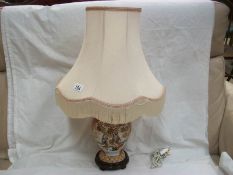A Oriental Satsuma style ginger jar table lamp