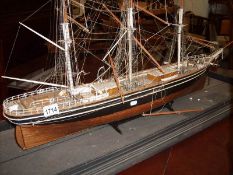 A model of the Cutty Sark clipper ship,