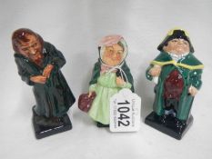 3 Royal Doulton Dickens figurines being Beadle,