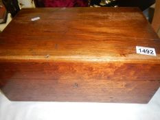 An old mahogany bible box