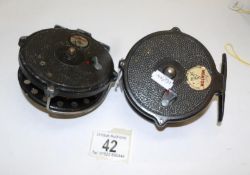 2 vintage Mentor fishing reels