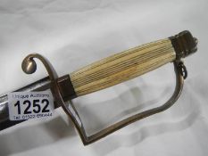 A late 18th century officer's hanger sword