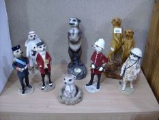 7 meerkat figures including Country artists