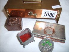 5 late 19th century pill boxes