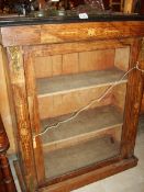 A Victorian inlaid display cabinet