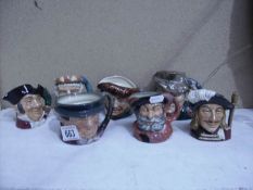 7 Royal Doulton character jugs including Mine Hose, Neptune,