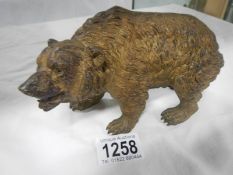 A cold painted bronze bear