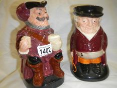 2 Royal Doulton character jugs,