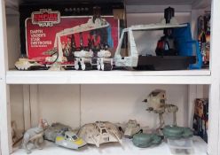 A quantity of Star Wars toys and figures including Darth Vader's Star Destroyer (Completeness