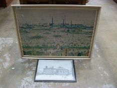 A Lowry style print and one other picture