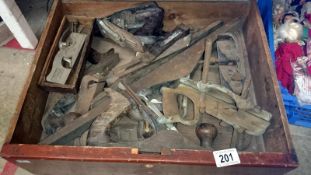A box of tools being mainly planes