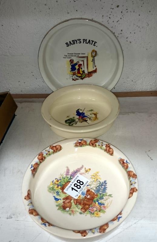 3 baby plates