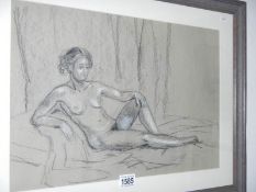 A pastel of a nude by Bernard John Hines, signed and dated 1978,
