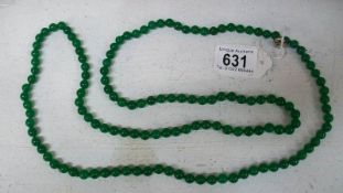A long jade necklace