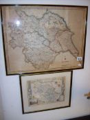 A 19th century map of Yorkshire,