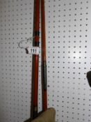 A 3 piece freshwater rod and a 2 piece rod