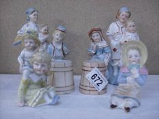 6 Victorian figurines