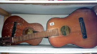 2 old classical guitars,