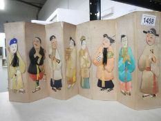A 7 fold screen with Oriental figures