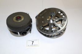 A Mitchell Garcia 710 automatic fly reel and a new Marco Cortesi reel