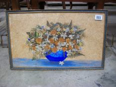 A beautiful dried floral display 2 handled tray